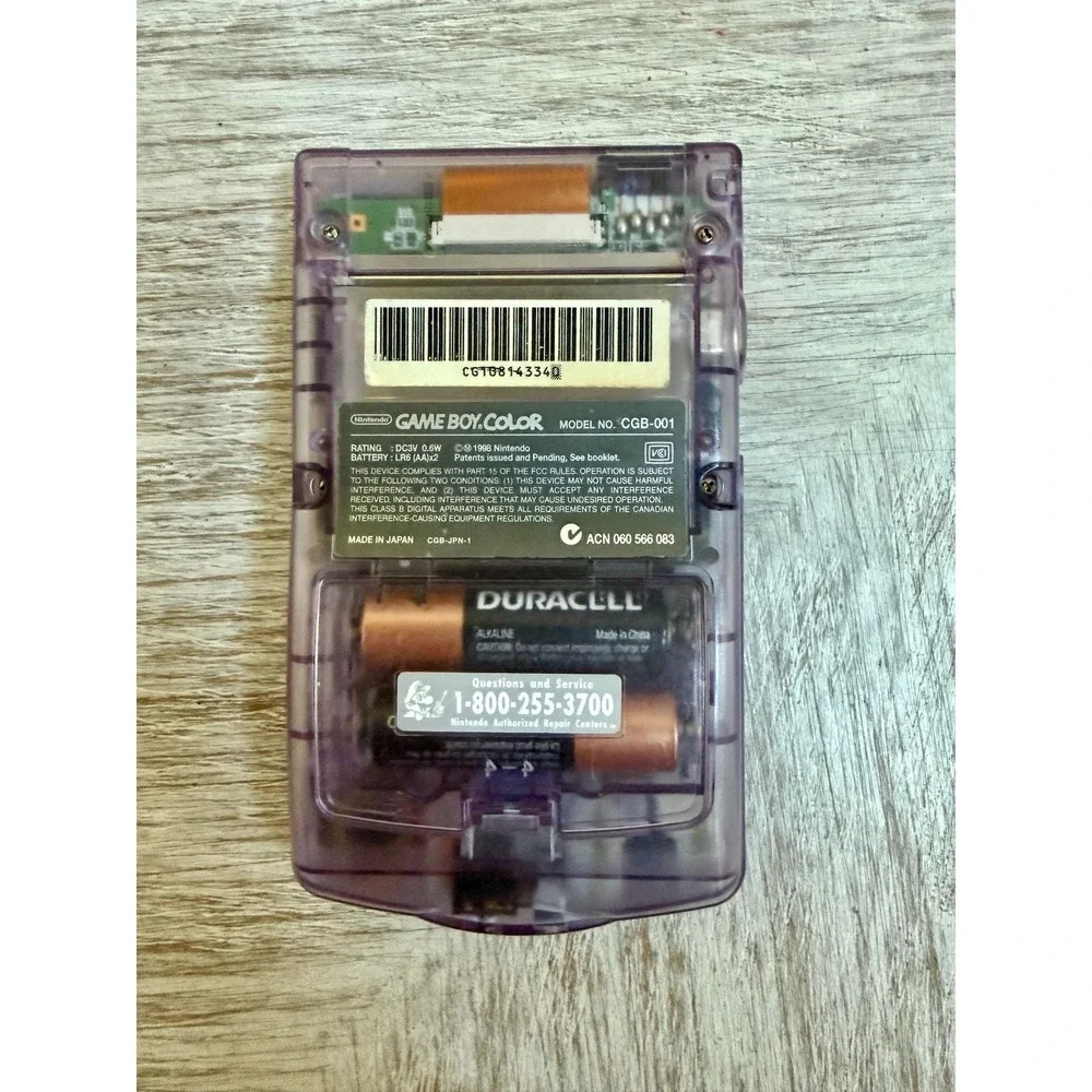 Nintendo Game Boy Color Handheld Console Atomic Purple CGB-001